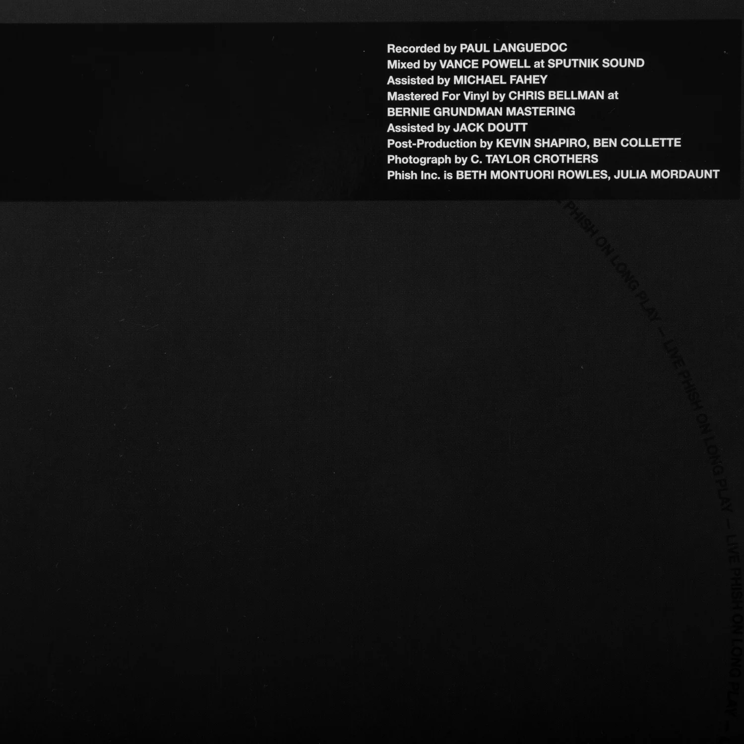 LP on LP 04: "Ghost" 5/22/00 Vinyl [Radio City Curtain Pressing] - Image 4